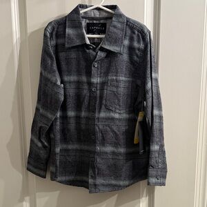 Capsule Kids' Black Plaid Button Down Shirt